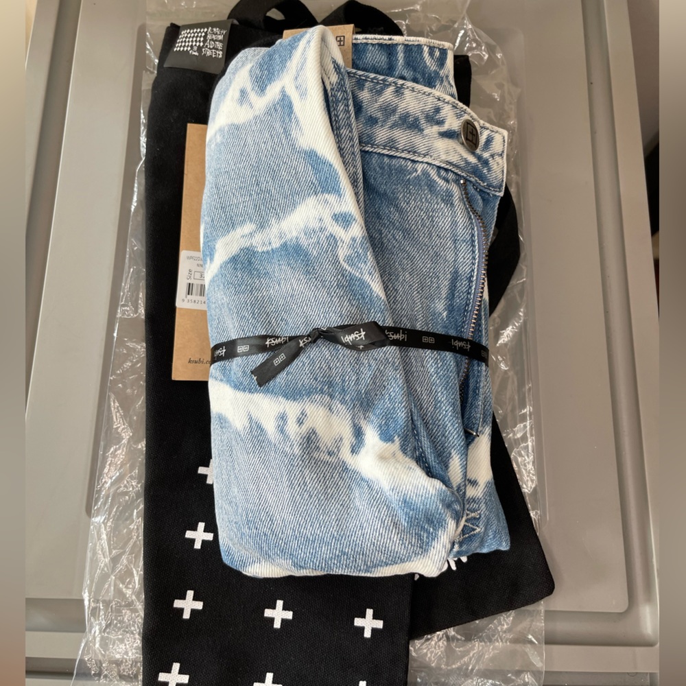 Ksubi Nine O Motley Light Blue Straight Jean Women's Size 31